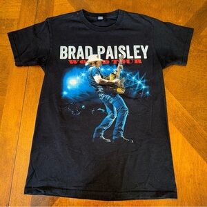 Brad Paisley world tour black concert t shirt cotton short sleeve size small